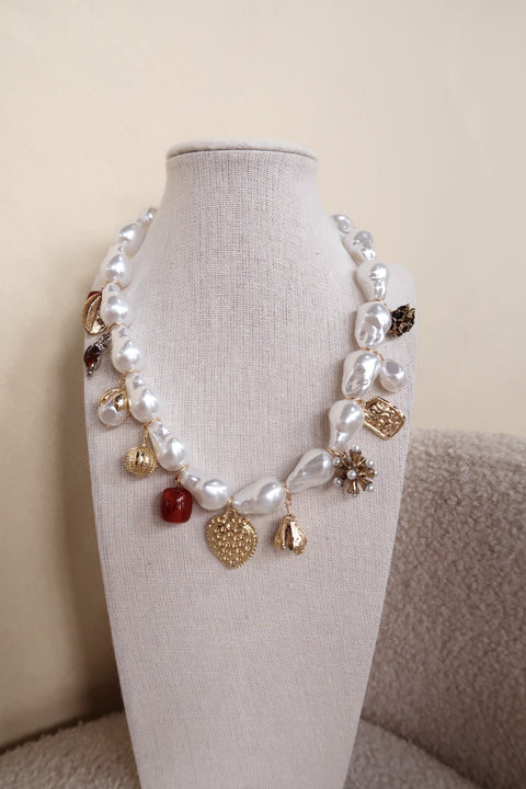 Pearl Charm Necklace