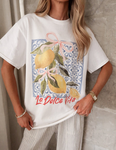 La Dolce Vita Lemon Graphic Tee