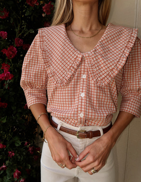 Vianna Plaid Top