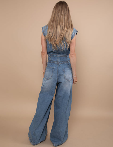 High Noon Denim Jumpsuit