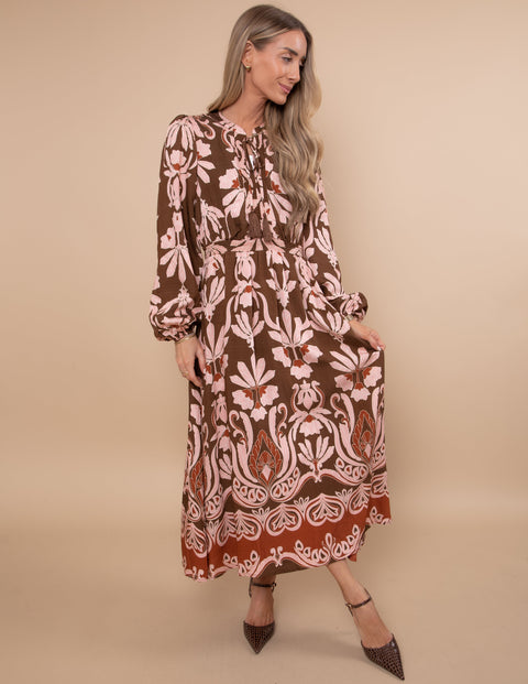 Storybook Floral Midi Dress