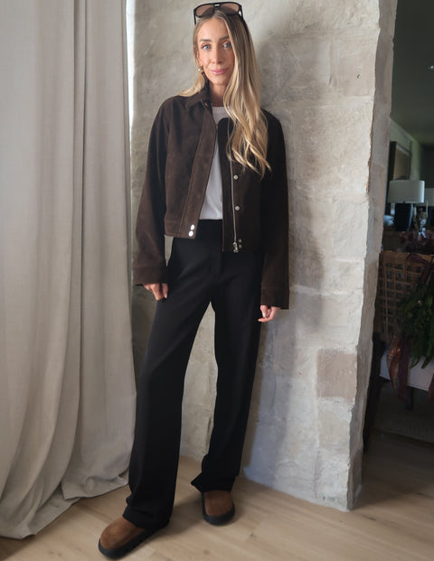 Soft Suede Moto Jacket