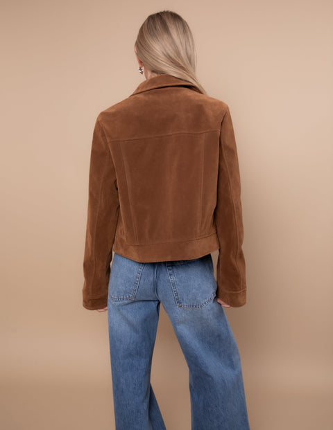 Soft Suede Moto Jacket