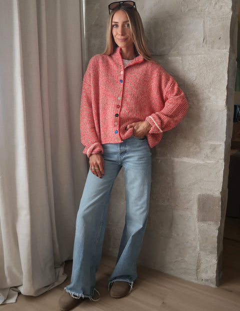 Mabel Mix Button Cardigan