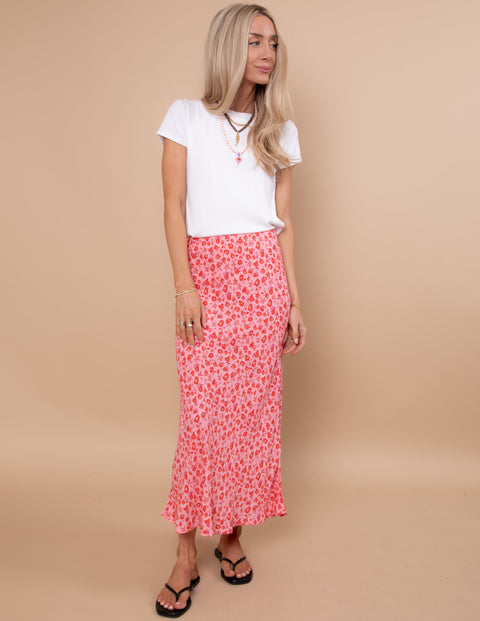 Rose Kissed Midi Skirt