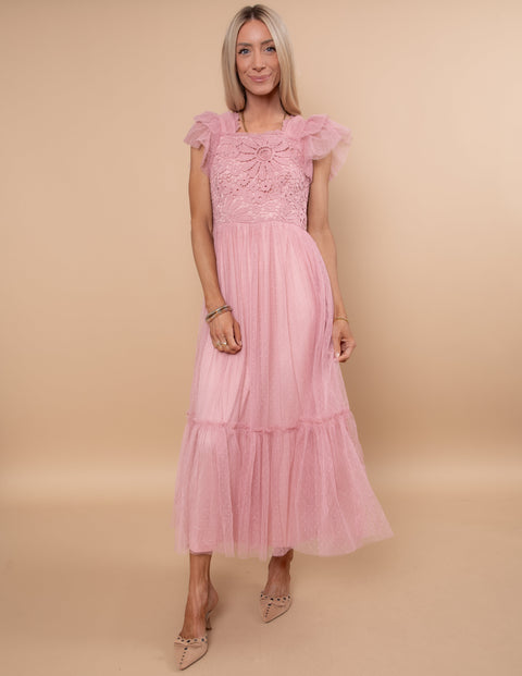 Anastasia Mesh Midi Dress