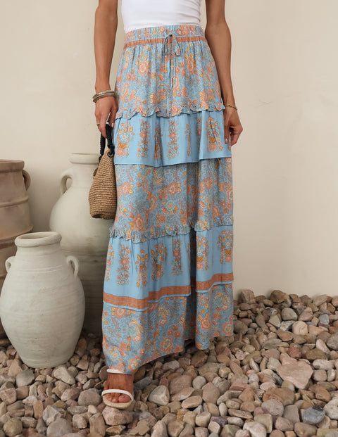Blu Prairie Tiered Skirt