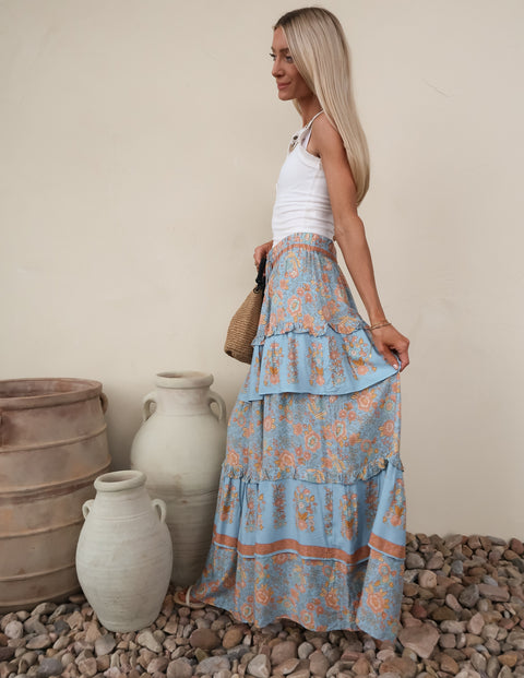 Blu Prairie Tiered Skirt