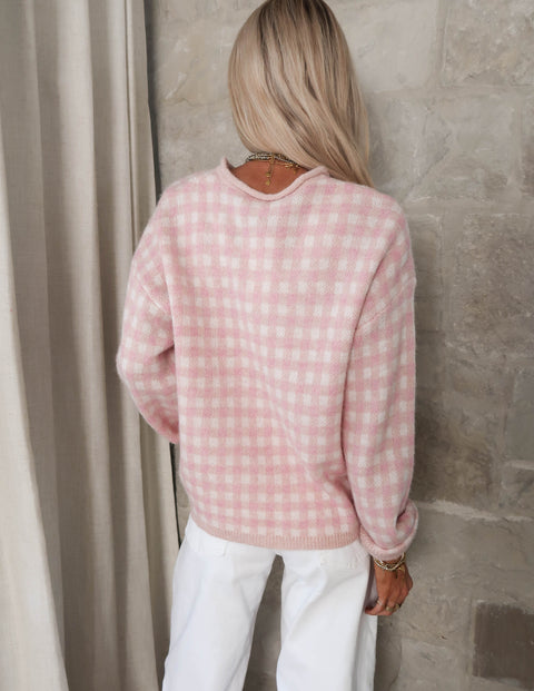 Solara Gingham Sweater