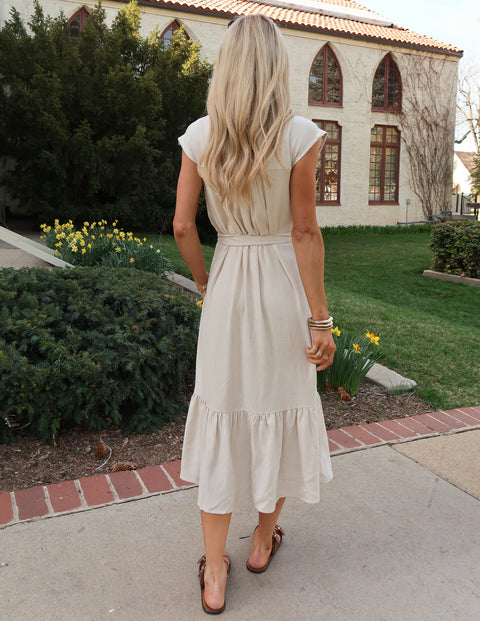 Natural Grace Midi Dress