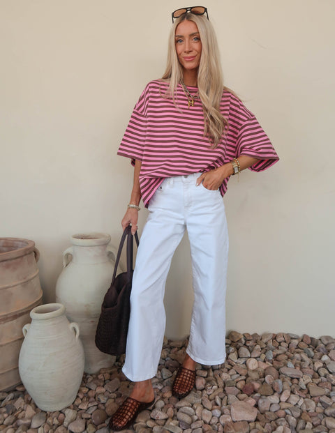 Riviera Striped Boyfriend Tee