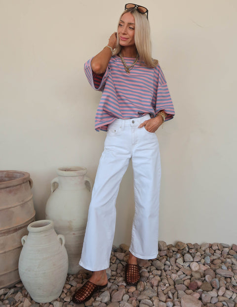 Riviera Striped Boyfriend Tee