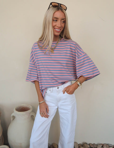 Riviera Striped Boyfriend Tee