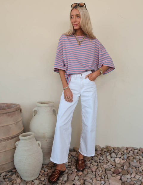 Riviera Striped Boyfriend Tee