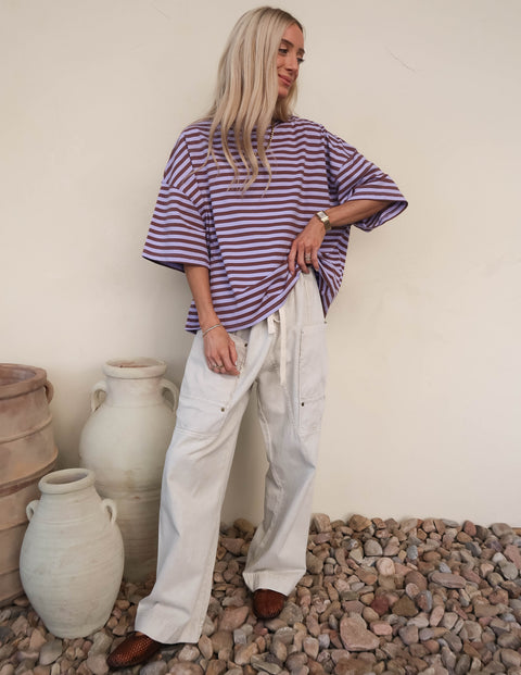 Riviera Striped Boyfriend Tee