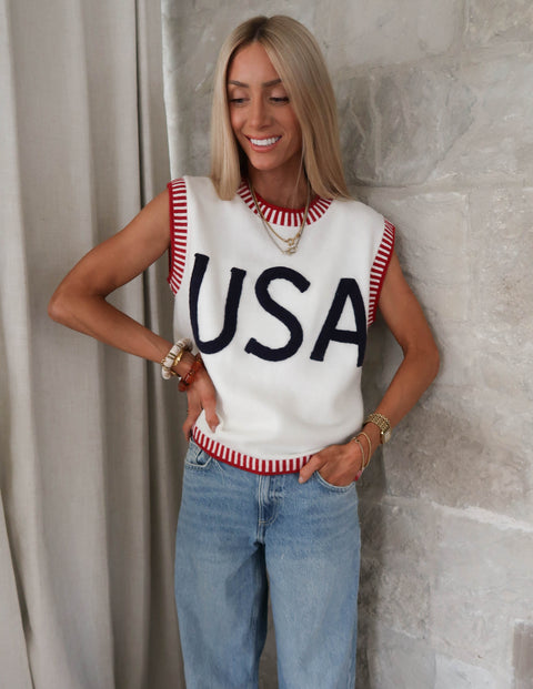 All American Varsity Knit Top