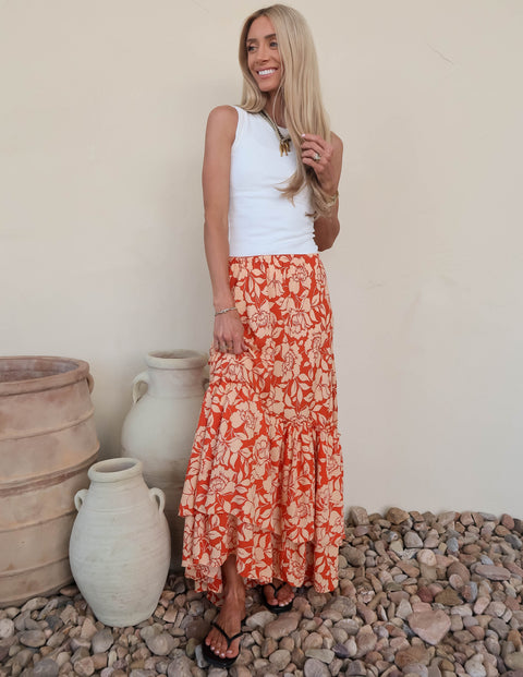 Maribel Garden Ruffle Skirt