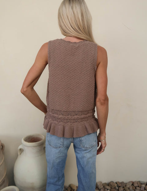 Evie Ruffled Crochet Top