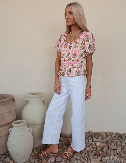 Cottage Garden Smocked Top