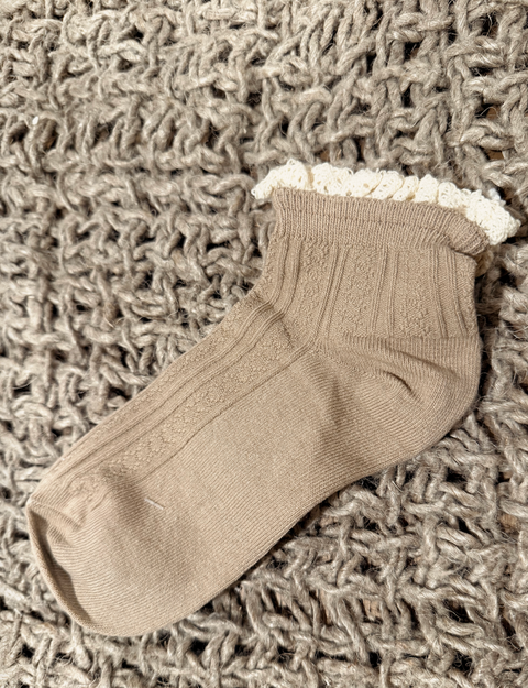 Short Lace Detail Socks