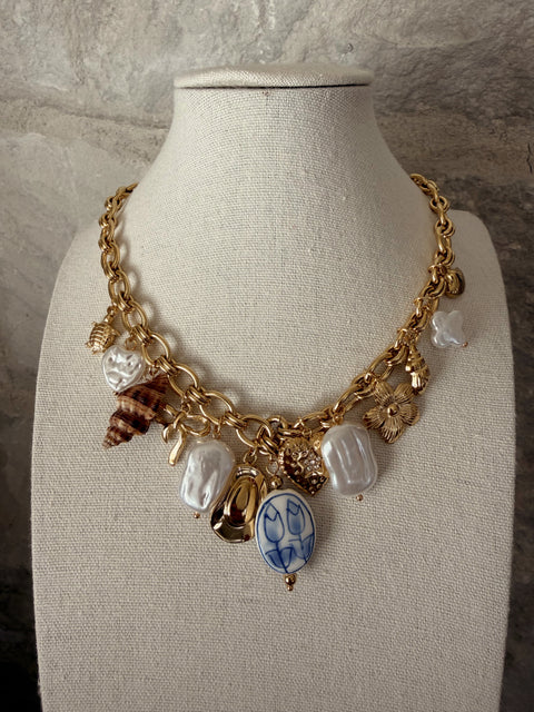 Capri Blue Charm Necklace