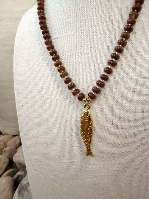 Bora Bora Beaded Fish Necklace