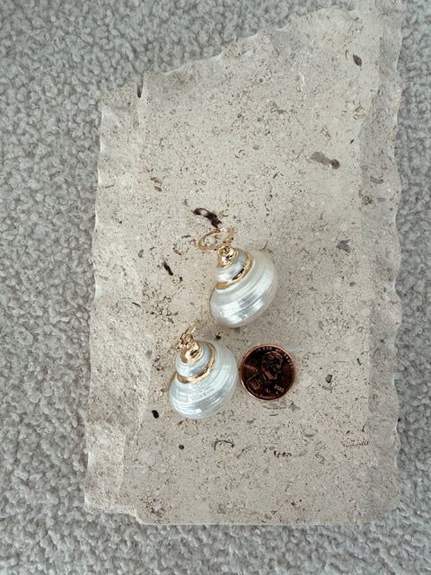 Destin Large Seashell Drop Earring