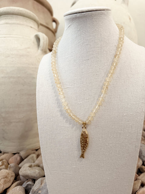 Bora Bora Beaded Fish Necklace