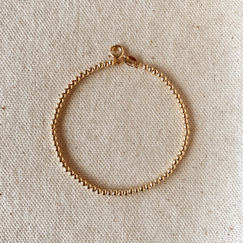 Golden Glow Beaded Bracelet