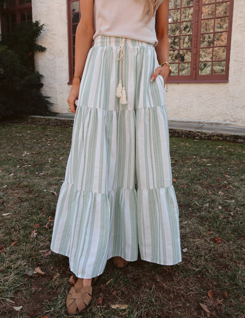 Kira Striped Maxi Skirt