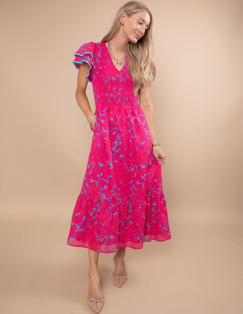 Delina Floral Midi Dress