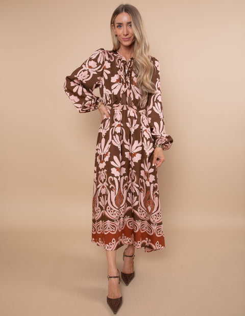 Storybook Floral Midi Dress