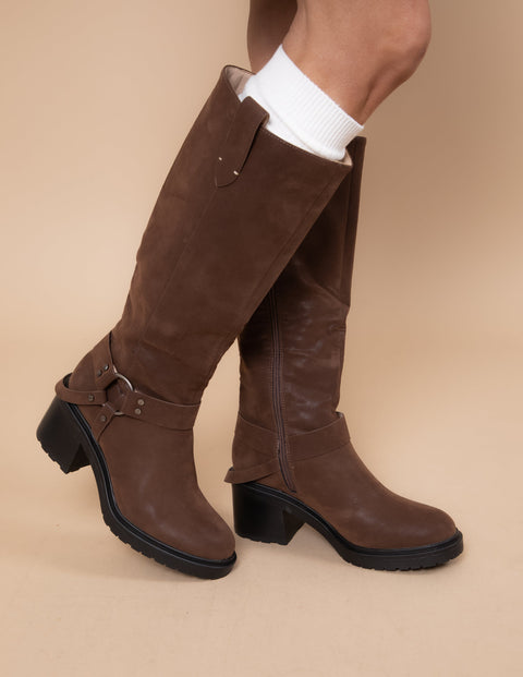 Leanne Moto Knee High Boots