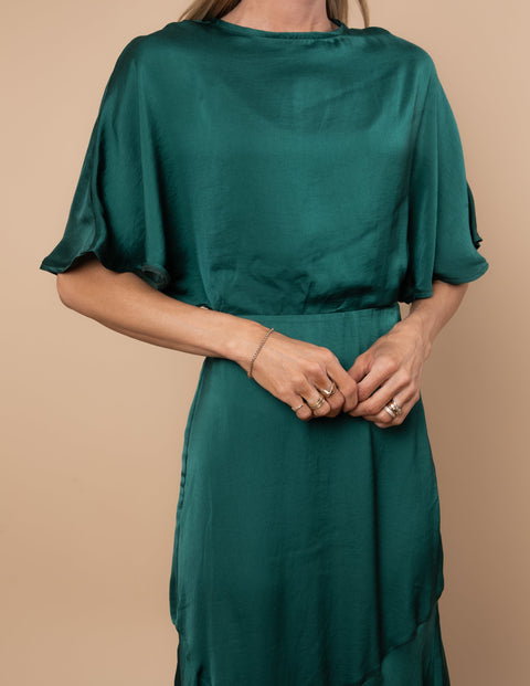 Genevieve Flutter Sleeve Dress