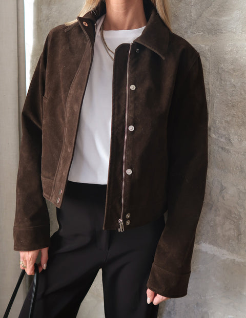 Soft Suede Moto Jacket