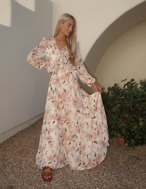 Petal Breeze Maxi Dress