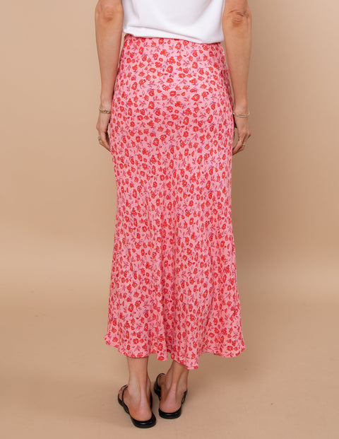 Rose Kissed Midi Skirt