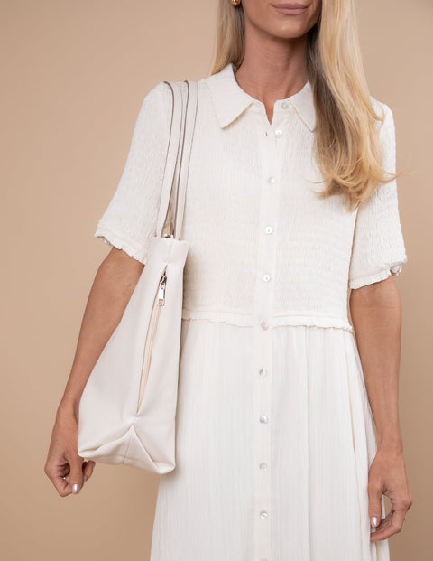 All White Temple Tote