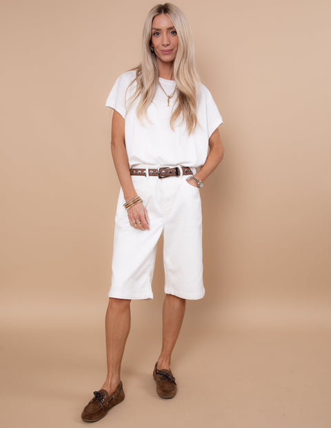 Weekend White Denim Shorts