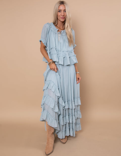 Beatrice Ruffle Maxi Skirt