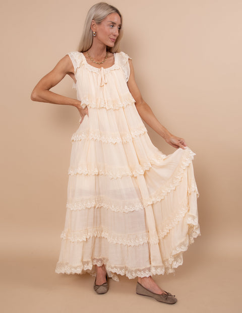 Alara Tiered Lace Dress