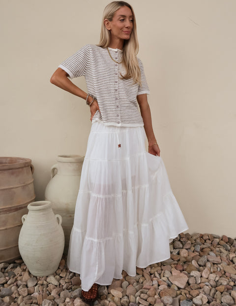 Santorini Flow Maxi Skirt