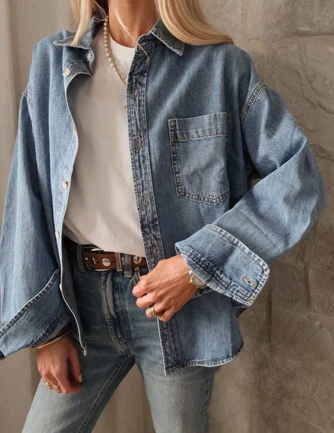 Off-Duty Denim Top
