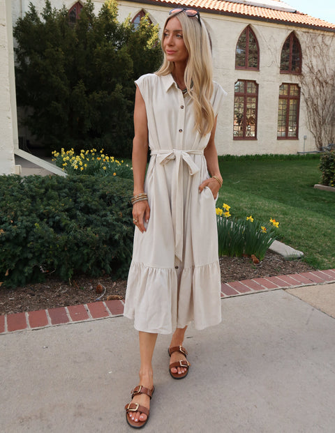 Natural Grace Midi Dress