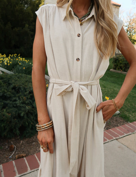 Natural Grace Midi Dress
