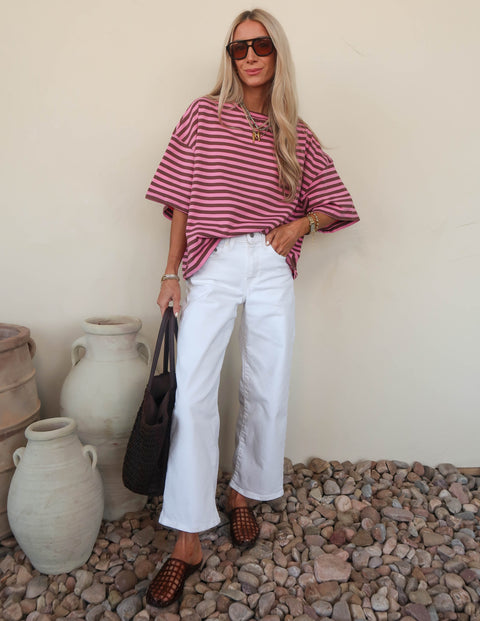 Riviera Striped Boyfriend Tee