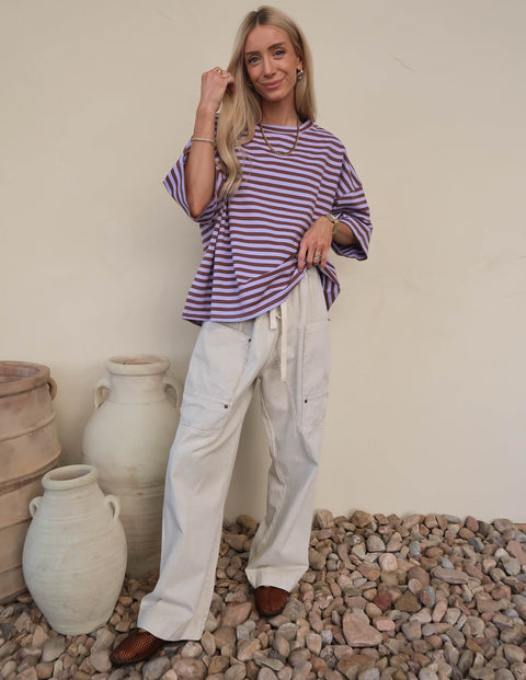 Riviera Striped Boyfriend Tee