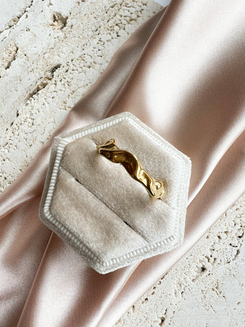 Irregular Ruffled Gold Ring