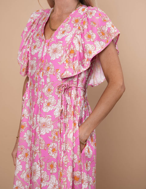 Summer Petal Midi Dress