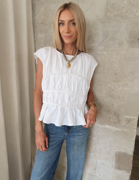Abbey Peplum Top